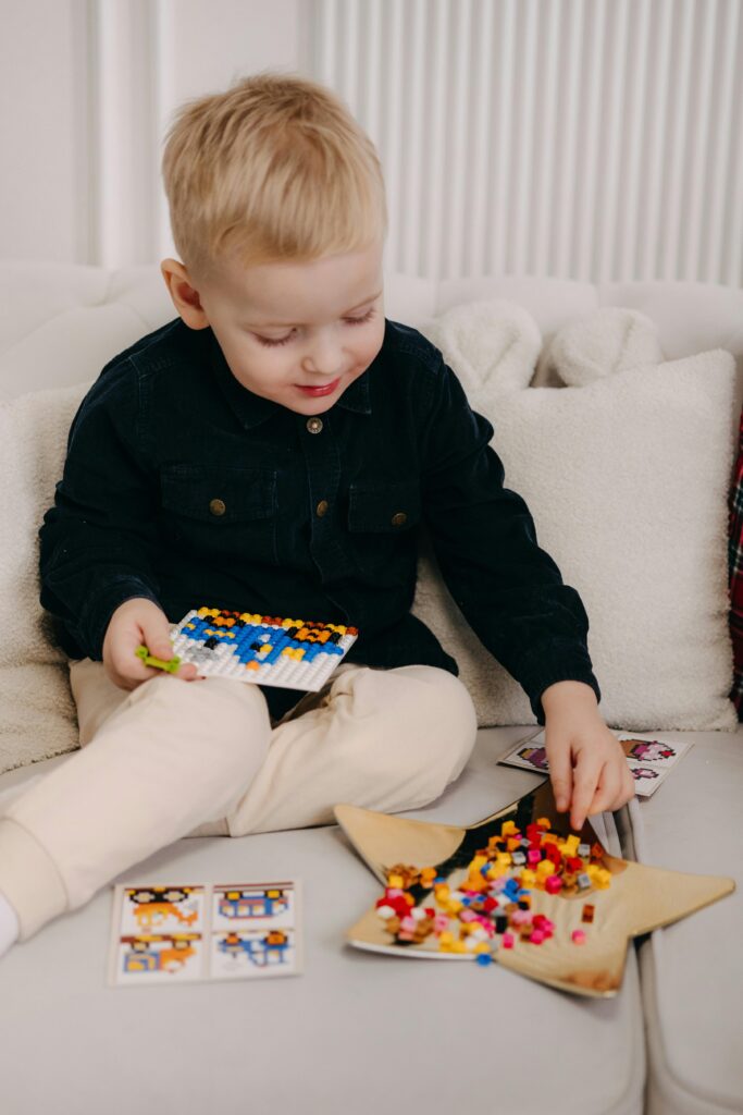 Baby Boy Playing with Puzzle